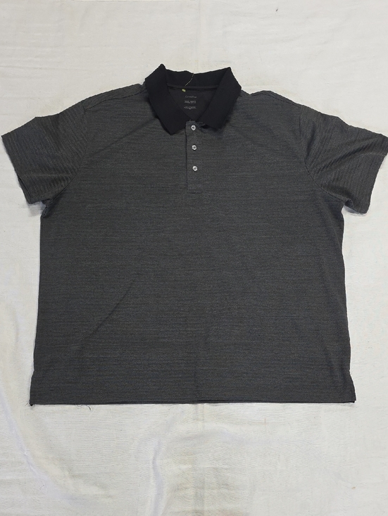 George Other - George Charcoal Polo with Black Collar - Size 3XL